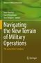 „Navigating the New Terrain of Military Operations. The Geoscience Compass.” Grüne, wellenartige Hintergrundgrafik., Buch