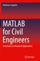 Titel: "MATLAB for Civil Engineers" mit Autor "Dimitrios Sargiotis", Erscheinungsort: Springer, mit einem roten Hintergrund.
