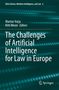 Der Titel lautet: "The Challenges of Artificial Intelligence for Law in Europe". Grüner Hintergrund, Springer-Logo unten., Buch