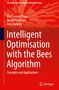 "Intelligent Optimisation with the Bees Algorithm" Autoren auf rotem Hintergrund, abstrakte, sternförmige Grafik., Buch