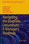 Titel: Navigating the Deepfake Conundrum: A Manager’s Roadmap. Gelber und violetter Hintergrund mit Springer-Logo., Buch