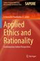 Oben steht "SAPERE", darunter "Applied Ethics and Rationality". Hintergrund in warmen Rot- und Orangetönen., Buch