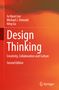 Texte: "Ju Hyun Lee, Michael J. Ostwald, Ning Gu. Design Thinking: Creativity, Collaboration and Culture. Second Edition." 

Hintergrund: Farbverlauf von Rot zu Orange. Unten rechts ein Logo., Buch
