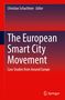 Oben: "Christian Schachtner Editor". Mittig: "The European Smart City Movement". Logo unten rechts. Farbschema: Rot, Lila., Buch