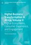 Text: "Digital Business Transformation in Africa, Volume II: Digital Ecosystems, Consumer Experience, and Engagement. Thomas Anning-Dorson." Design: Geometrisches Muster in Blau., Buch