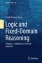 Text: "Logic and Fixed-Domain Reasoning," "Ralph Gregory Taylor," "Volume 2: Solutions to Selected Exercises." Hintergrund: Turm., Buch