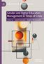 "Gender and Higher Education Management in Times of Crisis," herausgegeben von Sarah Barnard und Angela Wroblewski. Geometrisches Design mit Kreisen und Linien., Buch