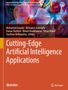 Oben: "Sustainable Artificial Intelligence-Powered Applications". Unten: "Cutting-Edge Artificial Intelligence Applications". Darunter Logos und abstrakte Blumen., Buch