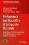 „Performance and Durability of Composites“, rote abstrakte Muster, Springer-Logo und Logo der American Society for Composites., Buch