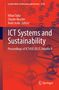 Titel: ICT Systems and Sustainability. Herausgeber: Milan Tuba, Shyam Akashe, Amit Joshi. Rotes, technisches Design., Buch