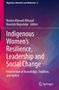 Text: Indigenous Women's Resilience, Leadership and Social Change. Buntes, abstraktes Hintergrundmuster. Springer-Logo., Buch