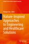 "Nature-Inspired Approaches to Engineering and Healthcare Solutions" steht auf einem orangen Hintergrund mit abstrakten Mustern., Buch