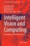 Text: "Intelligent Vision and Computing, Proceedings of ICIVC 2025, Volume 3." Illustration mit einem Molekülstruktur-Hintergrund., Buch