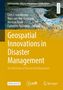 "Geospatial Innovations in Disaster Management" in weißen Buchstaben auf gelbem Hintergrund, darüber Autoren, unten Logos., Buch