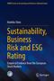 Titel: "Sustainability, Business Risk and ESG Rating". Autor: Matilda Shini. Hintergrund: Blau mit diagonalen Linien.
