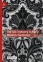„The Silk Industry in Early Modern Piedmont“. Schwarzes Blumenmuster auf grauem Hintergrund. Links roter Streifen., Buch