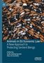 Text: "Animals in EU Economic Law: A New Approach to Protecting Sentient Beings." Viele Rinder dicht zusammen., Buch