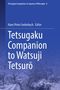 Buchtitel: "Tetsugaku Companion to Watsuji Tetsurō". Herausgeber: Hans Peter Liederbach. Landschaftsillustration in blau., Buch