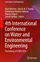 Titel: "4th International Conference on Water and Environmental Engineering". Roter Hintergrund, Springer-Logo., Buch