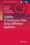 Titel: "Stability of Continuous-Time Delay-Difference Equations". Autoren: Zhao-Yan Li, Bin Zhou, Yun-Xia Song, Qian-Qian Zhang. Oben links "Advances in Delays and Dynamics 15". Oben rechts rotes Logo mit "ADD@S". Unten Logo von Springer. Rotes Design mit Zahnraduhr., Buch