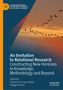 "An Invitation to Relational Research" steht in weißem Text auf einem orange-blauen Hintergrund mit fliegenden Vögeln., Buch