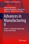 „Advances in Manufacturing V“; technisches Hintergrundbild mit Zahnrädern und Plänen; Springer-Logo unten rechts., Buch