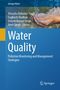 „Springer Water, Water Quality, Pollution Monitoring and Management Strategies“. Hände halten fließendes Wasser., Buch