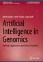 Titel: Artificial Intelligence in Genomics. Autoren: Khalid Shaikh, Rohit Thanki, Sejal Shah. Roter Hintergrund., Buch