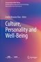 Titel: "Culture, Personality and Well-Being". Autor: Emilio Moyano Díaz. Farbverlauf in Rosa und Blau. Logos unten., Buch