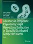 Buchcover mit dem Titel: "Advances in Temperate Phyconomy: Algal Harvest and Cultivation in Globally Distributed Temperate Waters Part II". Im Hintergrund sind mikroskopische Algenstrukturen sichtbar., Buch
