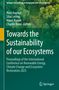 "Towards the Sustainability of our Ecosystems". Grün im Hintergrund mit Baumkronen. Springer Logo unten rechts., Buch