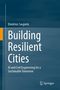 Text: "Dimitrios Sargiotis, Building Resilient Cities, AI and Civil Engineering for a Sustainable Tomorrow". Blaues Cover., Buch