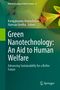 "Green Nanotechnology: An Aid to Human Welfare" zentriert. Links sind die Herausgeber genannt, abstrakte grüne Muster sichtbar., Buch