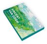 "VINCENT VAN GOGH, 10 KUNSTKARTEN" steht im Vordergrund. Eine grüne Landschaft mit dynamischen Pinselstrichen.