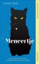 Oben steht "SANNE VOGEL", mittig "Meneertje". Unten: "BEOBACHTUNGEN EINES AUSSERGEWÖHNLICHEN KATERS". Schwarze Katze auf Blau.