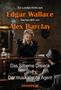 Ein London-Krimi von Edgar Wallace, nacherzählt von Alex Barclay. Zwei Personen in altmodischer Kleidung in einem Raum., Buch