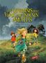 "Das Geheimnis des verschwundenen Amuletts", "Ein Fall für Mira Sommer". Illustration von drei Kindern bei einem alten Haus., Buch