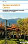 „Genusswandern Ossola“ und „Ganzjährige Entdeckungstouren im Piemont zwischen Tessin und Wallis“. Landschaft mit Weinreben, Kirchturm und Bergen., Buch