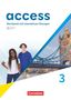 "Access, Workbook mit interaktiven Übungen, 3, Cornelsen." Zwei Jugendliche und die Tower Bridge in London, aufgeteilt durch diagonale Linie.