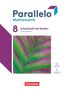 "Parallelo Mathematik 8, Arbeitsheft mit Medien, Sachsen-Anhalt." Abstrakte Kunst mit grünen und violetten Formen. Cornelsen., Buch