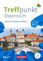"Treffpunkt Österreich: Deutsch für Alltag und Beruf, Kurs- und Übungsbuch B1.2." Im Hintergrund eine Stadtansicht.
