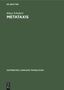 Klaus Schubert: Metataxis, Buch
