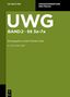 Großkommentare der Praxis: UWG Band 2, §§ 3a-7a, Hrsg. von Karl-Nikolaus Peifer, 4. Auflage 2026, De Gruyter., Buch
