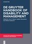 De Gruyter Handbook of Disability and Management, Buch