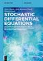 Blau-türkiser Hintergrund mit weißen, wirbelnden Linien. Oben: Autoren und Titel "Stochastic Differential Equations"., Buch