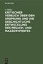 J. Müller: Kritischer Versuch über den Ursprung und die geschichtliche Entwicklung des Pesach- und Mazzothfestes, Buch