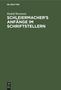 Rudolf Baxmann: Schleiermacher's Anfänge im Schriftstellern, Buch