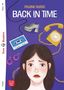 "PAULINE RUSSO, BACK IN TIME" oben. Illustration: Frau, Kassettenrekorder, gelbes Telefon, silberner Schuh, rosa Ohrringe., Buch