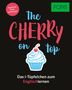 „Englische Redewendungen“, „The Cherry on Top“, „Das i-Tüpfelchen zum Englischlernen“, PONS-Logo, Cupcake-Illustration., Buch