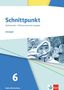 Text: "Schnittpunkt Mathematik - Differenzierende Ausgabe Lösungen 6". Klett-Logo. Kind mit Helm beim Klettern., Buch